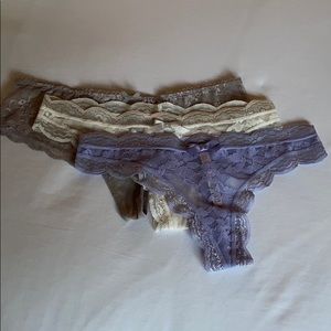 Victoria’s Secret lace underwear trio